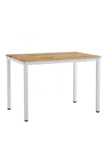 Τραπέζι Witte pakoworld MDF/Metal σε sonoma απόχρωση με μαύρο πόδι 110x70x76εκ