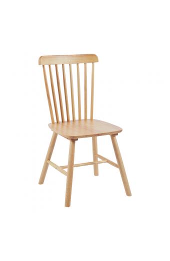 Καρέκλα Melia pakoworld rubberwood σε φυσική απόχρωση 45x51x87εκ