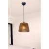 Φωτιστικό οροφής PWL-1116 pakoworld Ε27 καφέ Φ22x60εκ