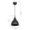 Φωτιστικό οροφής μονόφωτο Lofty pakoworld Ε27 μαύρο Φ18x56εκ