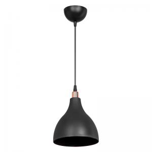 Φωτιστικό οροφής μονόφωτο Lofty pakoworld Ε27 μαύρο Φ18x56εκ