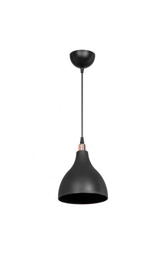 Φωτιστικό οροφής μονόφωτο Lofty pakoworld Ε27 μαύρο Φ18x22εκ