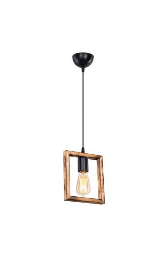 Φωτιστικό οροφής μονόφωτο Isolate pakoworld Ε27 καρυδί 18.5x3x24εκ
