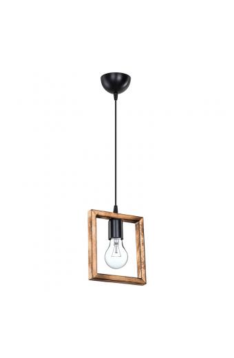 Φωτιστικό οροφής μονόφωτο Isolate pakoworld Ε27 καρυδί 18.5x3x24εκ