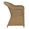 Πολυθρόνα κήπου Hadrian pakoworld rattan καφέ- textilene μπεζ 70x57x85εκ