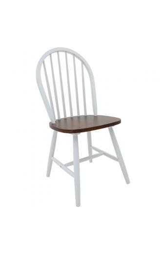 Καρέκλα Adalyn pakoworld ξύλο καρυδί-λευκό πόδι