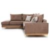 Γωνιακός καναπές δεξιά γωνία Luxury II pakoworld ύφασμα mocha-cream 290x235x95εκ