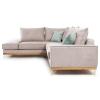 Γωνιακός καναπές δεξιά γωνία Luxury II pakoworld ύφασμα elephant-ciel 290x235x95εκ