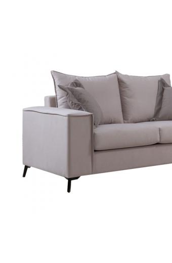 Καναπές Verona 2θέσιος cream - μαξιλάρια mocha 173x93x100εκ