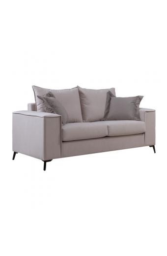 Καναπές Verona 2θέσιος cream - μαξιλάρια mocha 173x93x100εκ