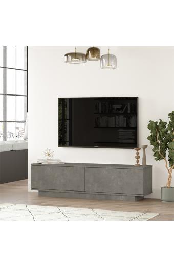 Έπιπλο τηλεόρασης Zoeva pakoworld γκρι cemento 140x35,5x38εκ