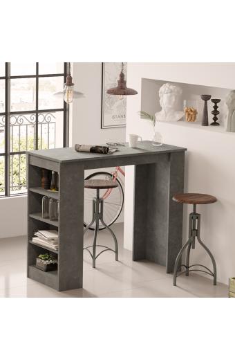 Τραπέζι μπαρ Riff pakoworld ανθρακί antique 120x51.5x101.5εκ