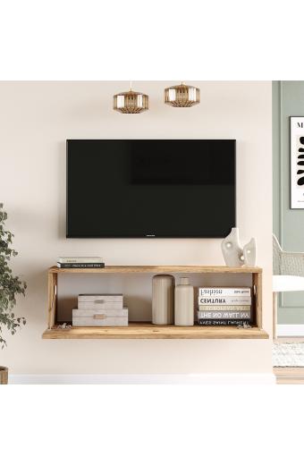 Έπιπλο τηλεόρασης επιτοίχιο Serit pakoworld sonoma 100x31.6x29.6εκ