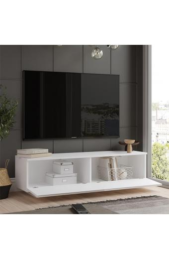 Έπιπλο τηλεόρασης Zoeva pakoworld λευκό 140x.35x38.2εκ
