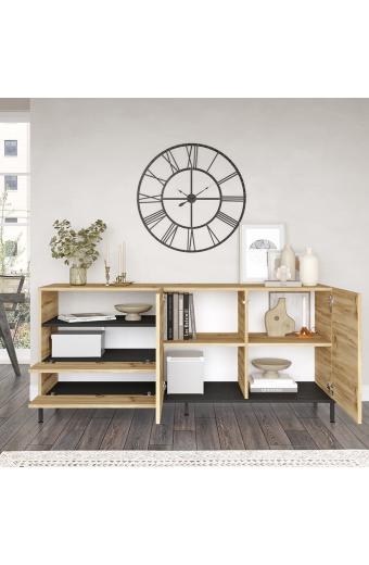 Μπουφές Evaluate pakoworld sonoma-wenge 170x46.5x75.5εκ