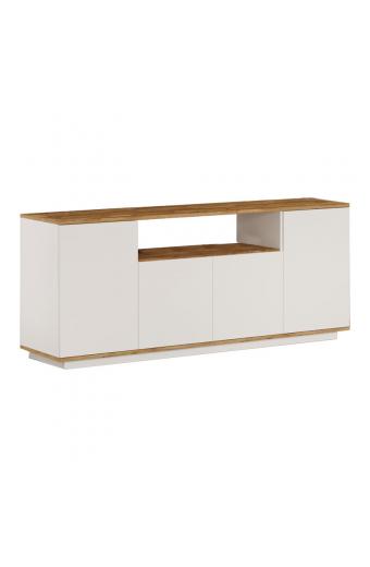 Μπουφές Placefol pakoworld μελαμίνης λευκό-φυσικό 180x44.5x75εκ