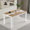 Τραπέζι Sepen pakoworld σε φυσική-λευκή απόχρωση 140x80x74εκ