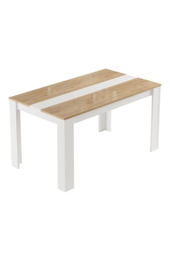Τραπέζι Sepen pakoworld σε φυσική-λευκή απόχρωση 140x80x74εκ