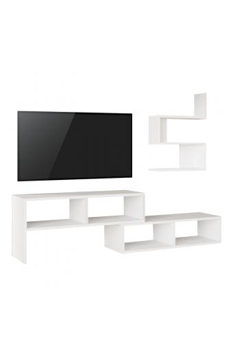Σύνθετο σαλονιού Kakomo pakoworld σε λευκή απόχρωση 170x29.5x43εκ