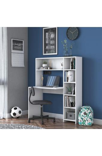 Γραφείο με βιβλιοθήκη Janson pakoworld λευκό 113x40x142εκ
