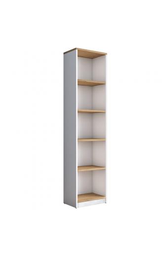 Βιβλιοθήκη Goldie pakoworld λευκό-φυσικό 40x25x161.80εκ