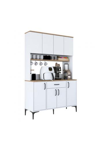 Ντουλάπα κουζίνας Cordie pakoworld λευκό μελαμίνης 120x40x184.2εκ