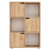 Βιβλιοθήκη Bookel pakoworld μελαμίνης σε oak απόχρωση 59.5x27.5x89εκ