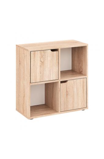 Βιβλιοθήκη Bookel pakoworld σε sonoma απόχρωση 59.6x27.5x60.4εκ