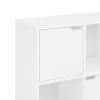 Βιβλιοθήκη Bookel pakoworld σε λευκή απόχρωση 59.6x27.5x60.4εκ
