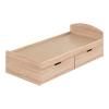Κρεβάτι Regan pakoworld με συρτάρια σε oak απόχρωση 90x200εκ