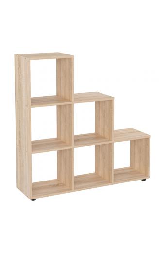 Βιβλιοθήκη Schody pakoworld σε oak απόχρωση 105.5x29.2x107εκ
