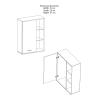 Σύνθετο σαλονιού Salome pakoworld LED wenge 200x41x190εκ