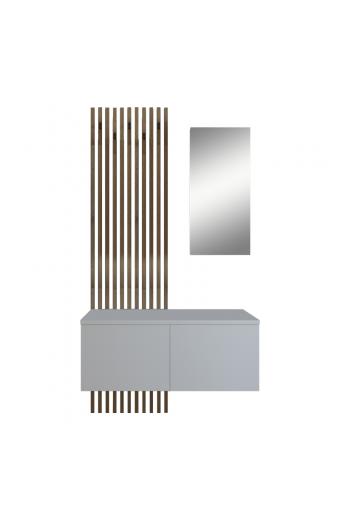 Έπιπλο εισόδου Arika pakoworld λευκό-sonoma 100x37x199.5εκ