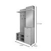 Έπιπλο εισόδου Louisen pakoworld oak-λευκό μελαμίνης 125x40x217.5εκ