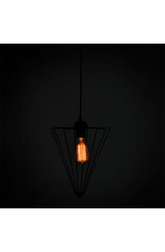 Φωτιστικό οροφής μονόφωτο Saway pakoworld E27 μαύρο 30x30x80εκ