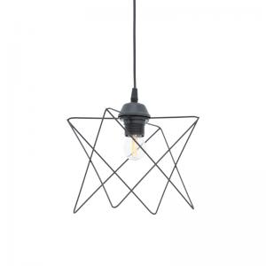 Φωτιστικό οροφής Langit pakoworld Ε27 μέταλλο μάυρο 18x18x65εκ