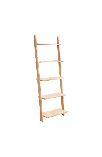Βιβλιοθήκη Fealor pakoworld φυσικό ξύλο πεύκου 42x20x148εκ