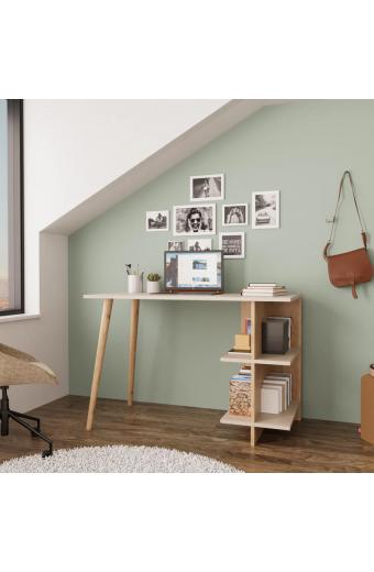 Γραφείο εργασίας Volet pakoworld σε oak- sandstone απόχρωση 114x56x76εκ
