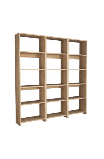 Βιβλιοθήκη Rabuku pakoworld σε oak  απόχρωση 146x22x160εκ