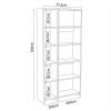 Βιβλιοθήκη Alkathi pakoworld σε oak απόχρωση 77x22x160εκ