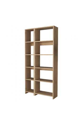 Βιβλιοθήκη Alkathi pakoworld σε oak απόχρωση 77x22x160εκ