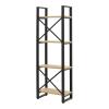 Βιβλιοθήκη Crimson pakoworld σε oak-μαύρη απόχρωση 50x22x150εκ