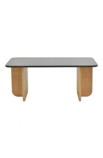 Τραπέζι Beca pakoworld σε oak-μαύρο απόχρωση 100x60x42εκ