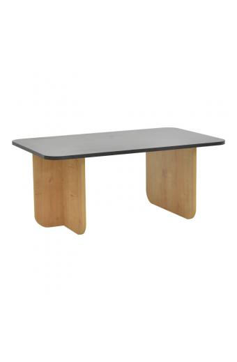 Τραπέζι Beca pakoworld σε oak-μαύρο απόχρωση 100x60x42εκ
