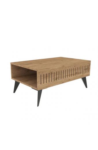 Τραπέζι Marla pakoworld σε oak απόχρωση 90x56x40εκ