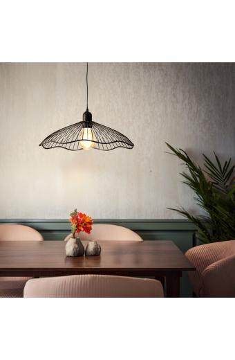 Φωτιστικό οροφής μονόφωτο Galt pakoworld Ε27 μαύρο Φ34x15.5εκ