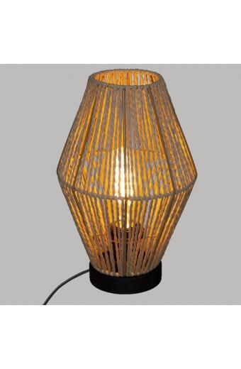 Επιτραπέζιο φωτιστικό PWL-1108 pakoworld Ε27 μπεζ Φ19x32εκ