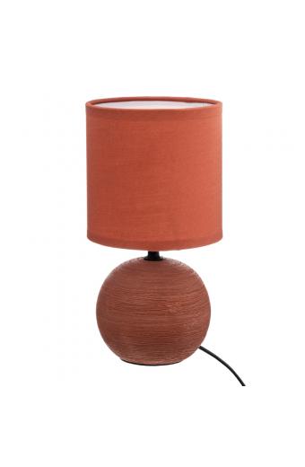 Επιτραπέζιο φωτιστικό PWL-1210 pakoworld Ε14 κεραμικό σε terracotta απόχρωση Φ13x25εκ