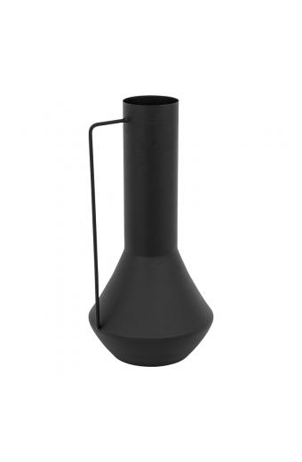 Βάζο Genmary pakoworld μεταλλικό σε μαύρη απόχρωση Φ17x34.5εκ