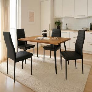 Τραπεζαρία Neve-Parker pakoworld σετ 5τμχ 120x80x75εκ